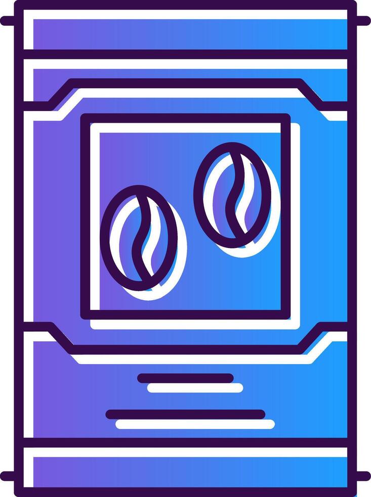 Beans Gradient Filled Icon vector