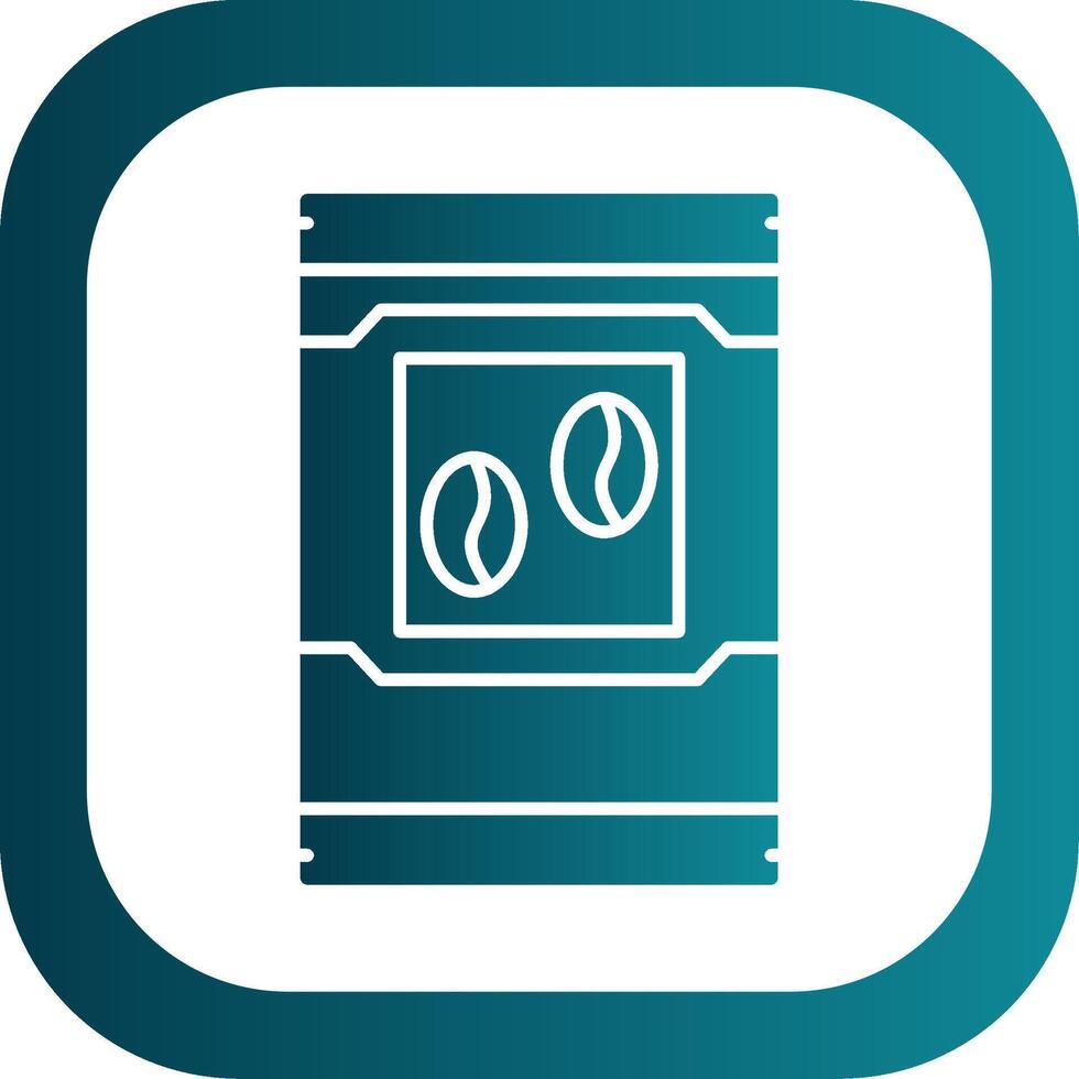 Beans Glyph Gradient Round Corner Icon vector