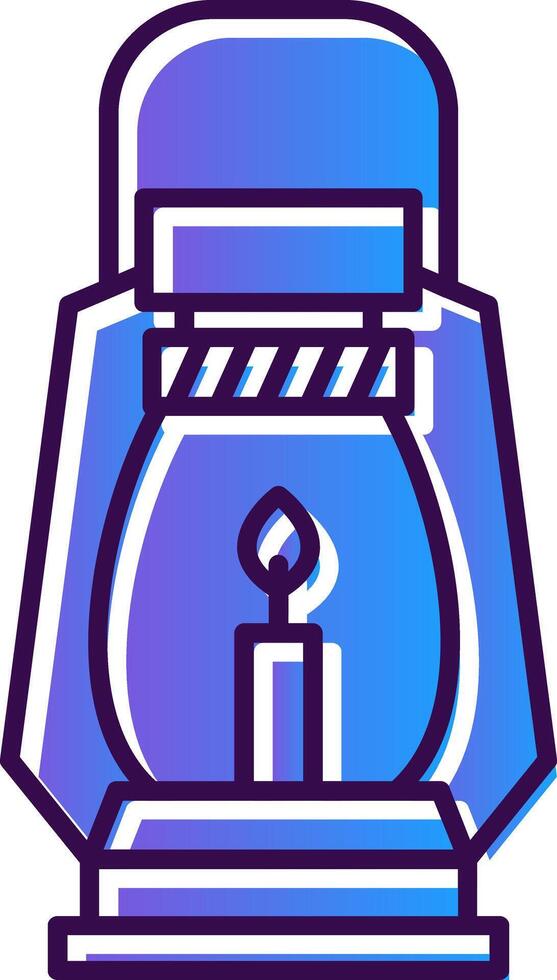 Gas Lamp Gradient Filled Icon vector