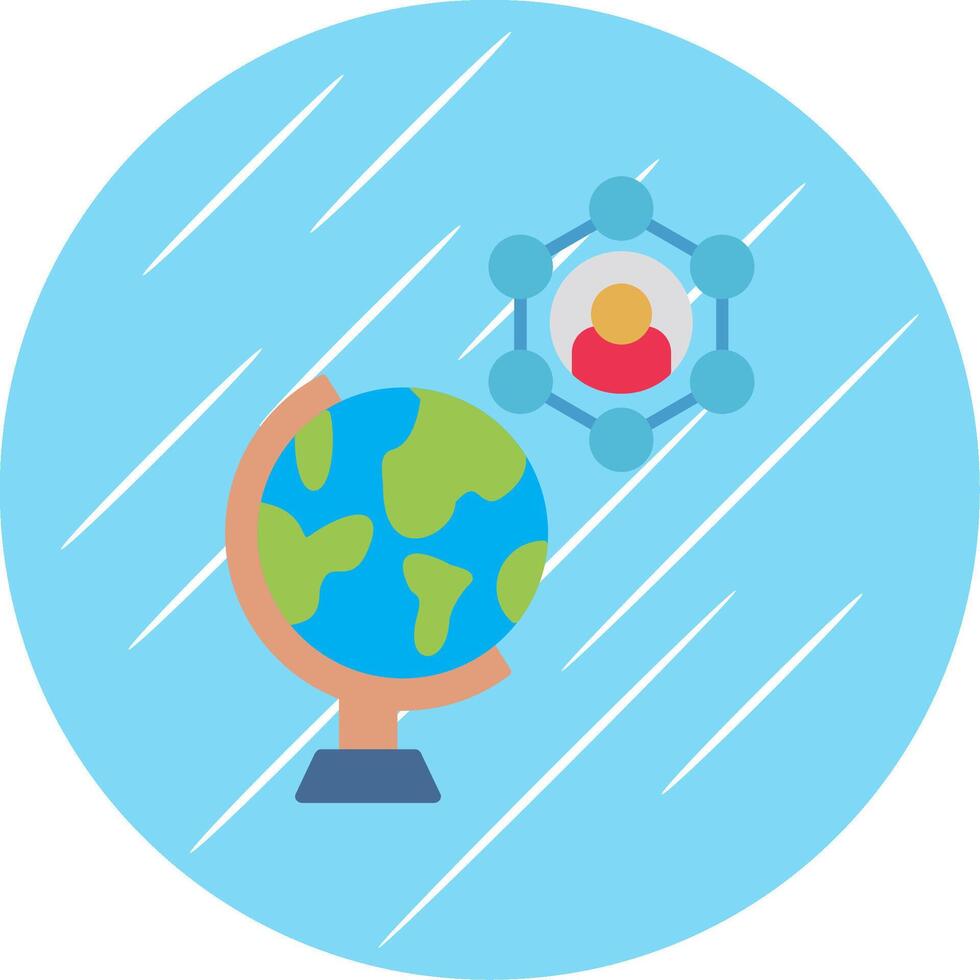 Social Science Flat Blue Circle Icon vector