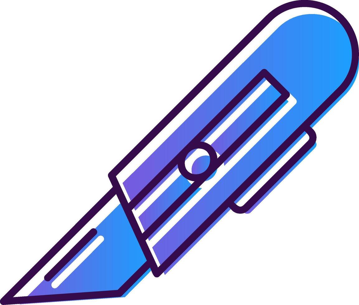 utilidad cuchillo degradado lleno icono vector