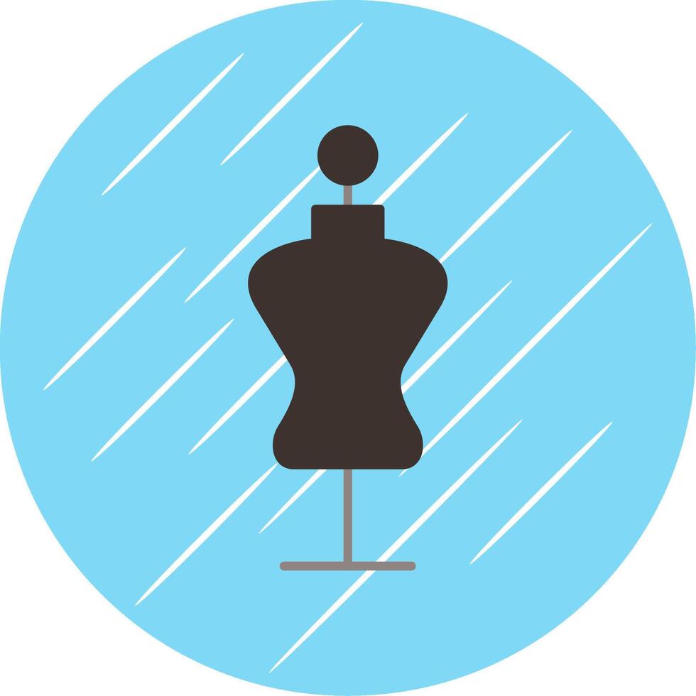 Mannequin Flat Blue Circle Icon vector