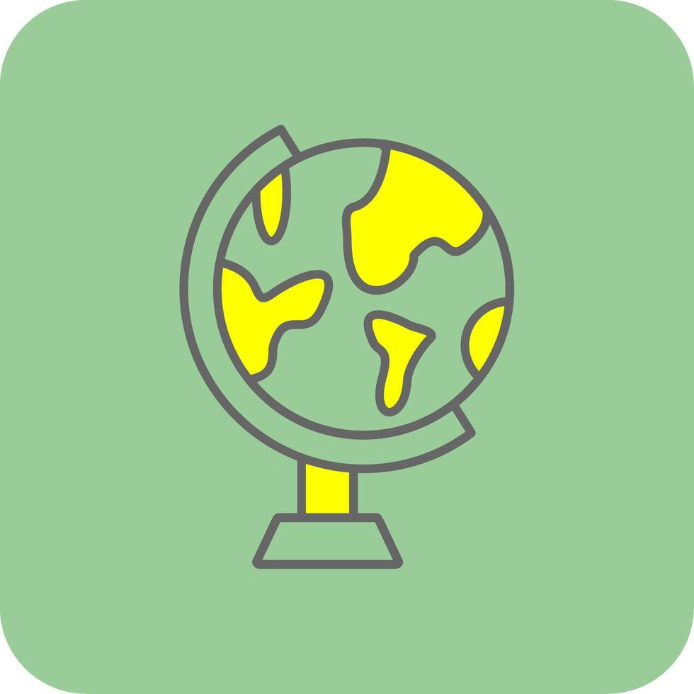Geography Filled Yellow Icon vector