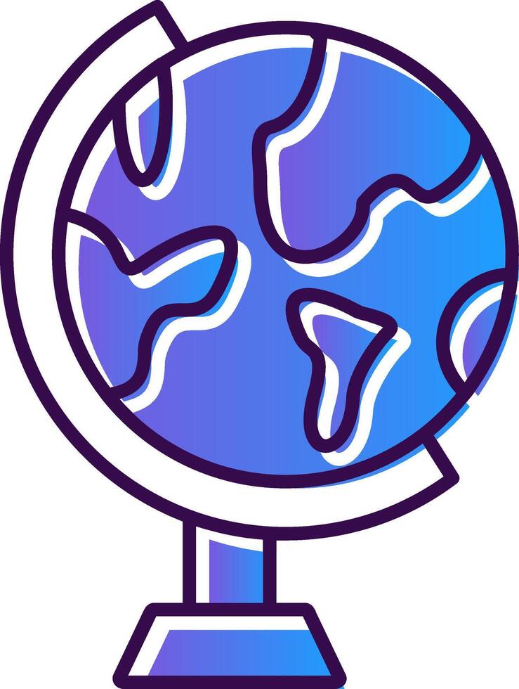 Geography Gradient Filled Icon vector