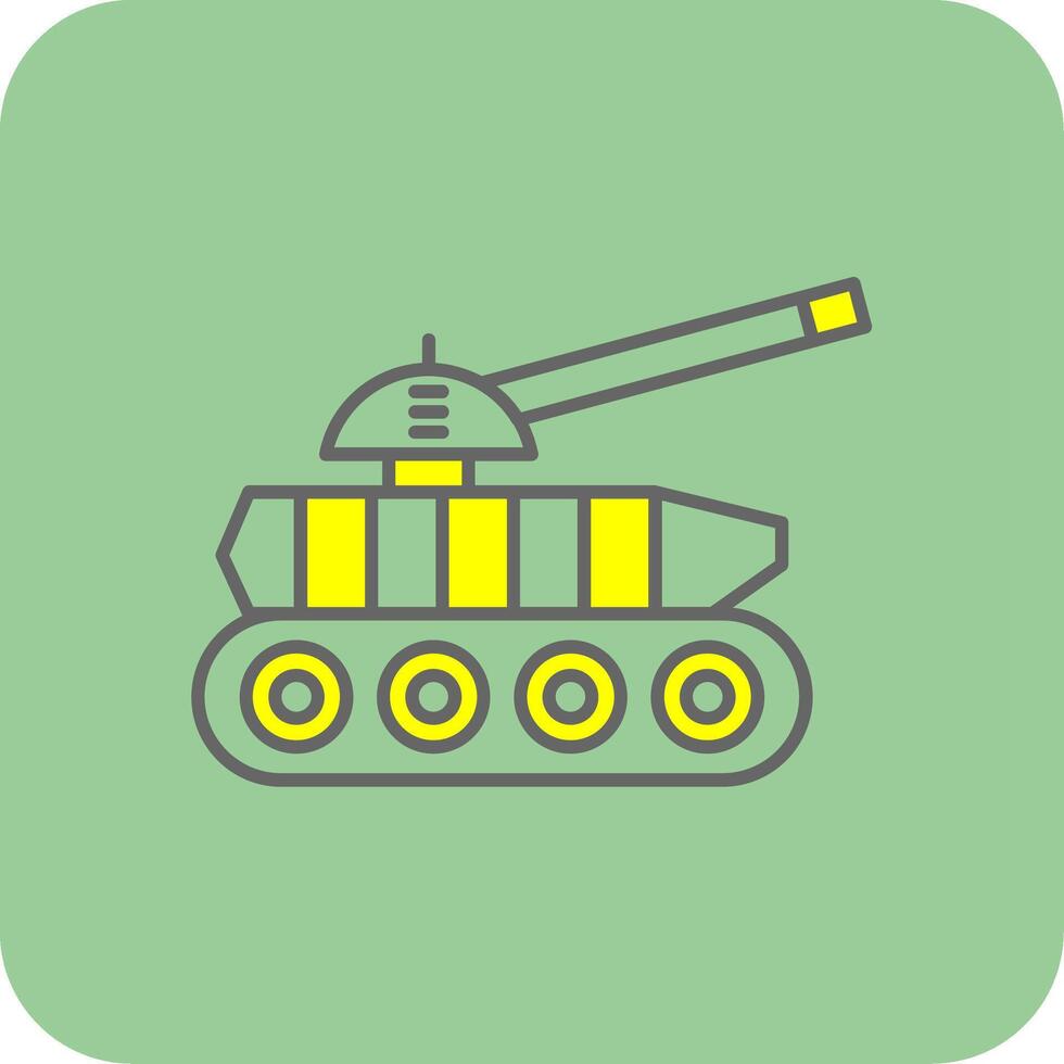 Tank Filled Yellow Icon vector