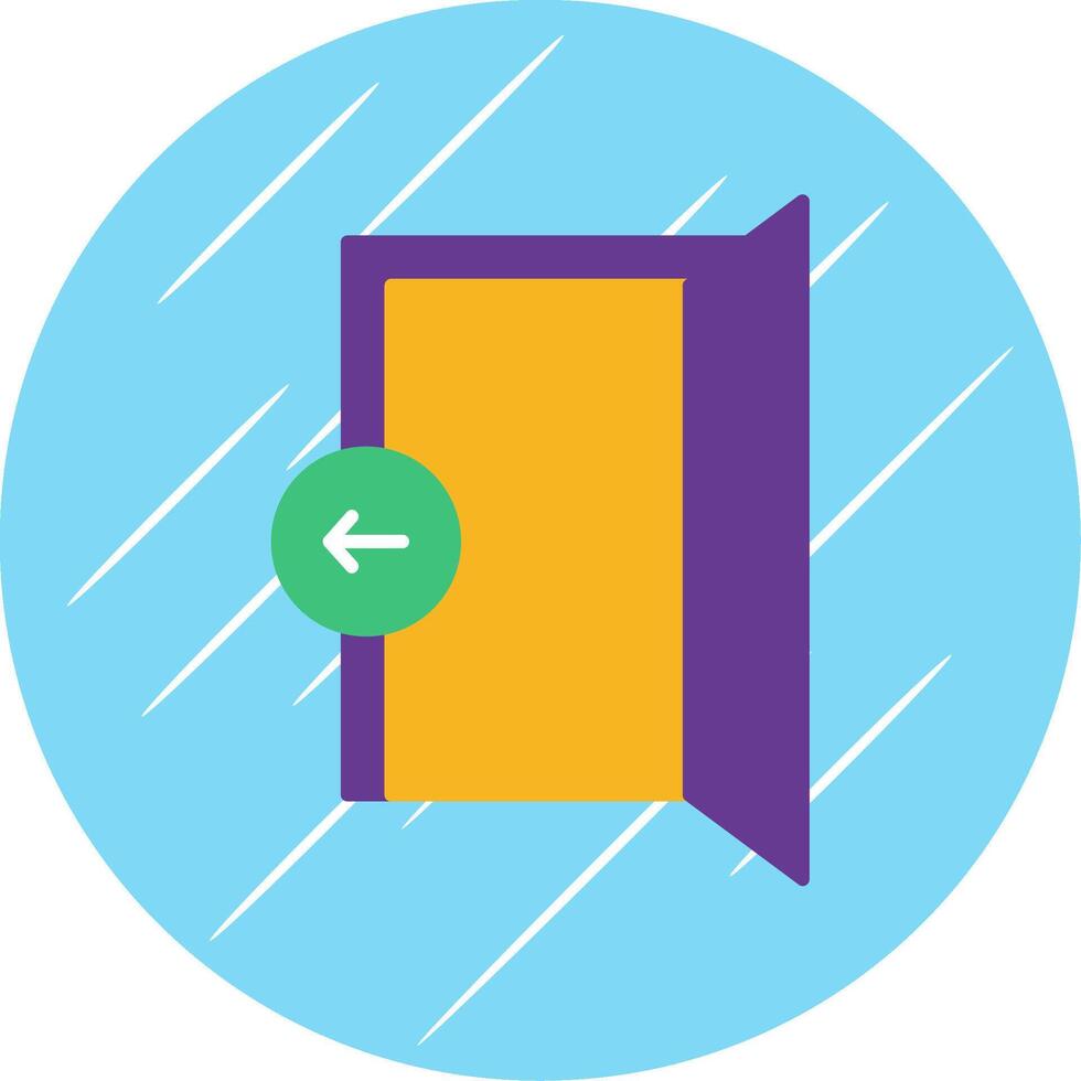 Entry Flat Blue Circle Icon vector