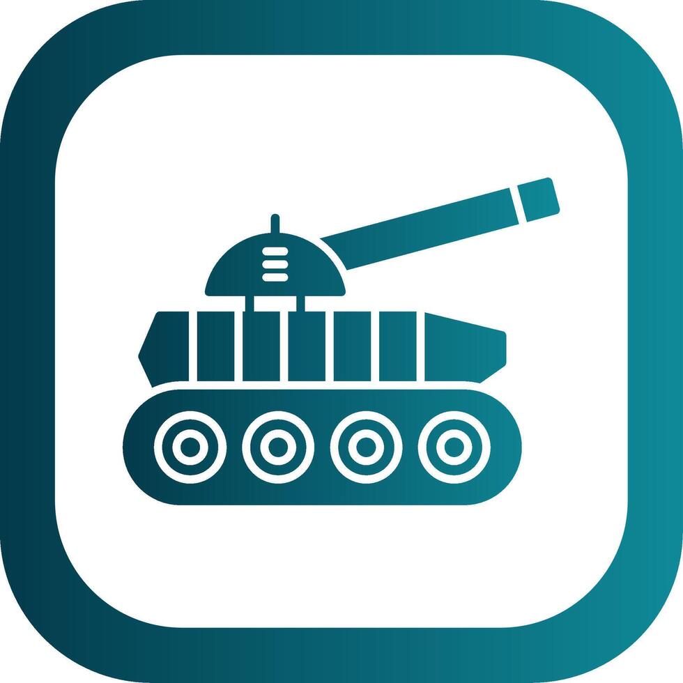 tanque glifo degradado redondo esquina icono vector