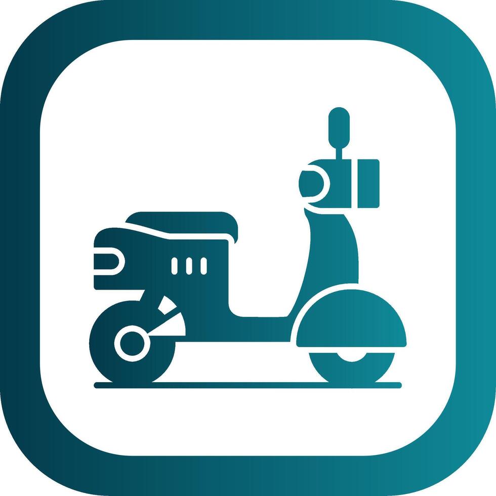 Scooter Glyph Gradient Round Corner Icon vector