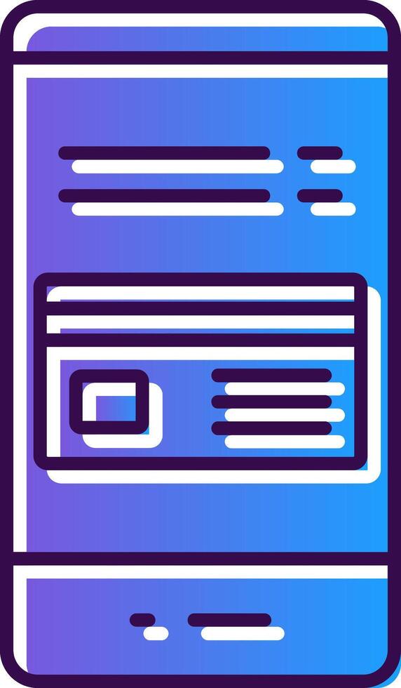 Card Payment Gradient Filled Icon vector