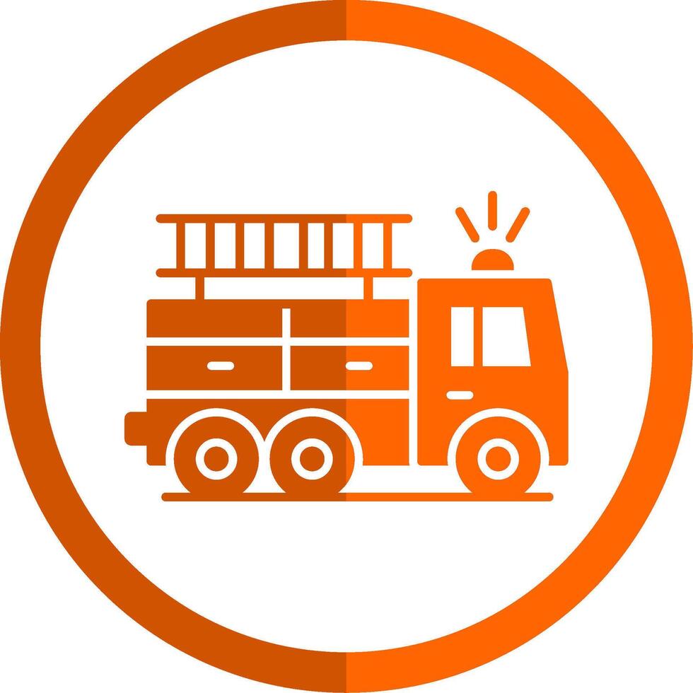 Fire Brigade Glyph Orange Circle Icon vector