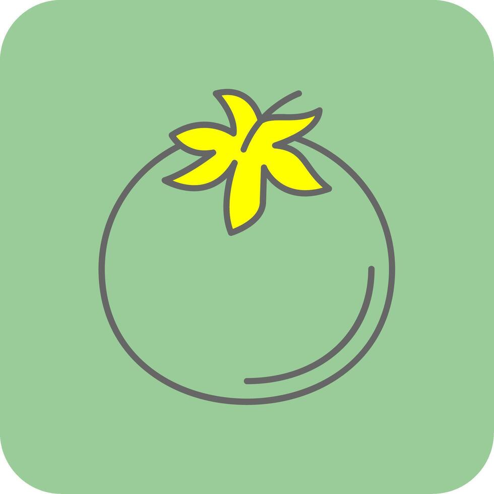 Tomato Filled Yellow Icon vector