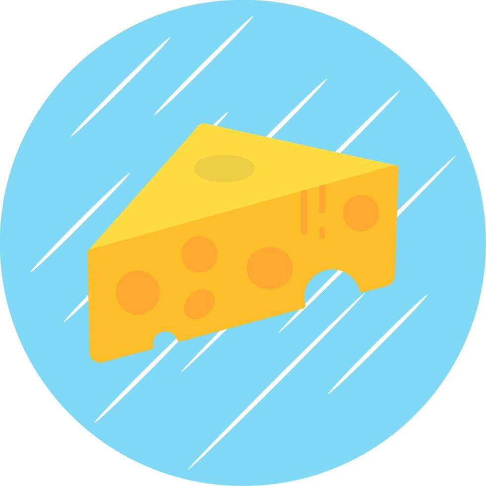 Cheese Flat Blue Circle Icon vector
