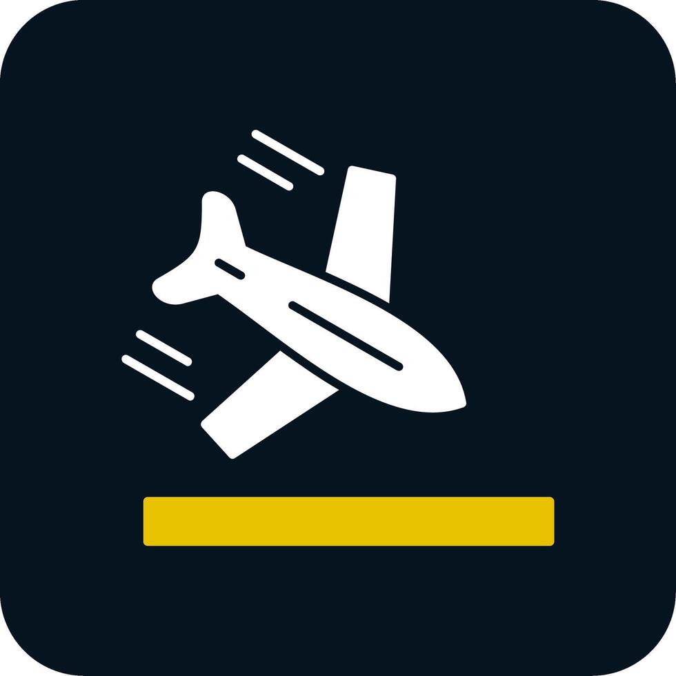 Plane Glyph Two Color Icon vector