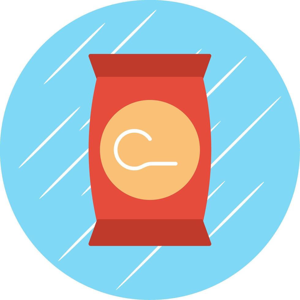 Crisps Flat Blue Circle Icon vector