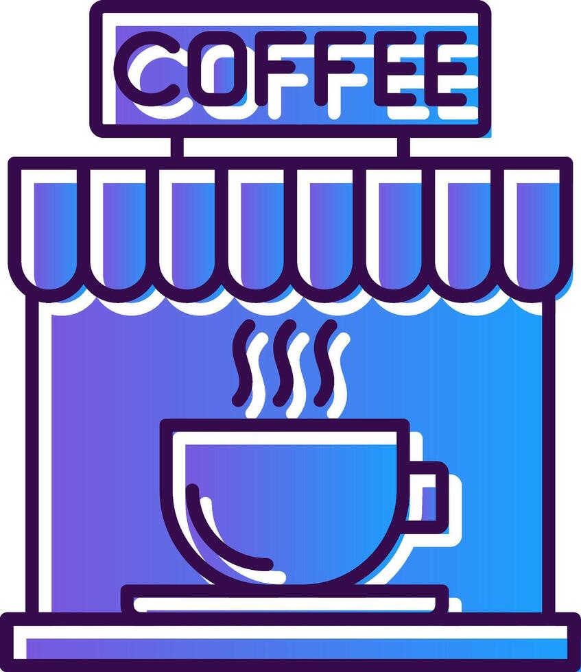 Coffee Gradient Filled Icon vector