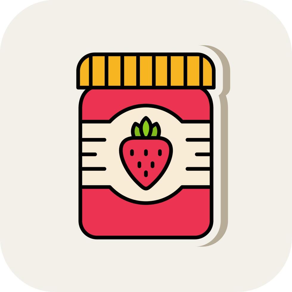 Jam Line Filled White Shadow Icon vector