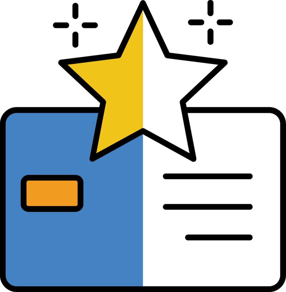 Loyalty Card Filled Half Cut Icon vector