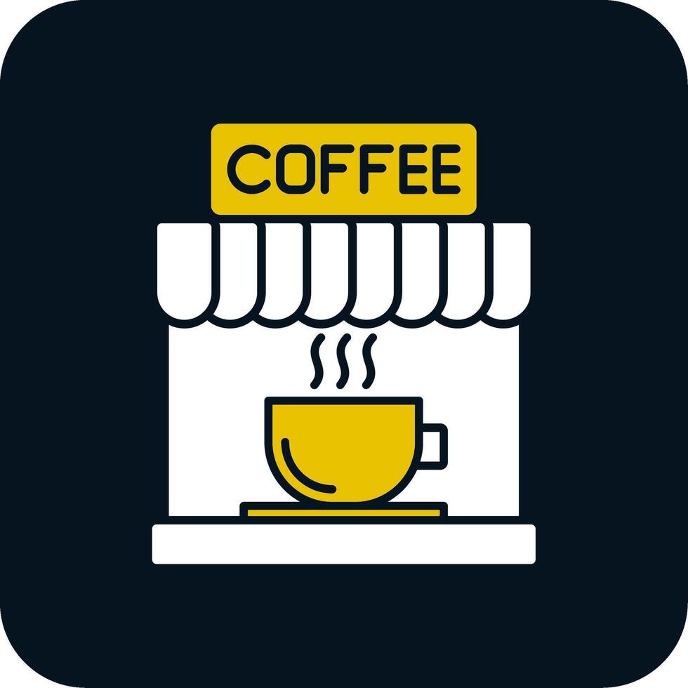 icono de dos colores de glifo de café vector