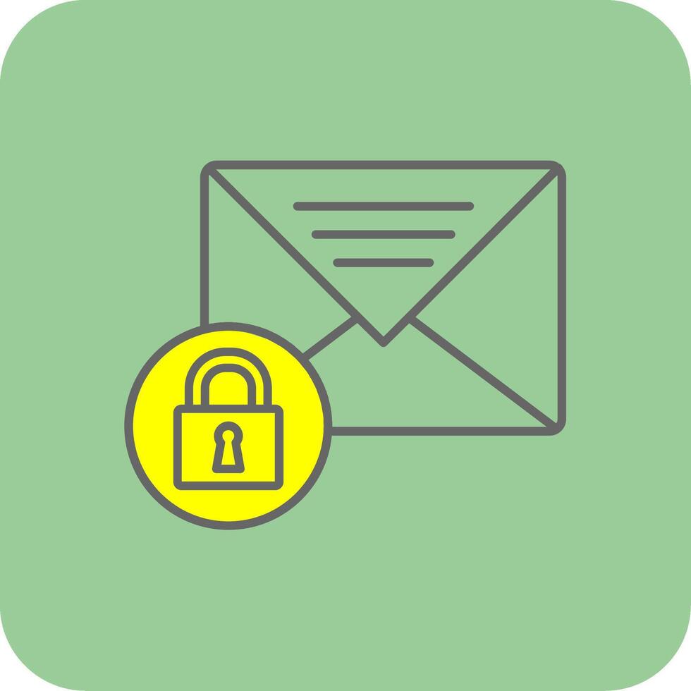 Private Message Filled Yellow Icon vector