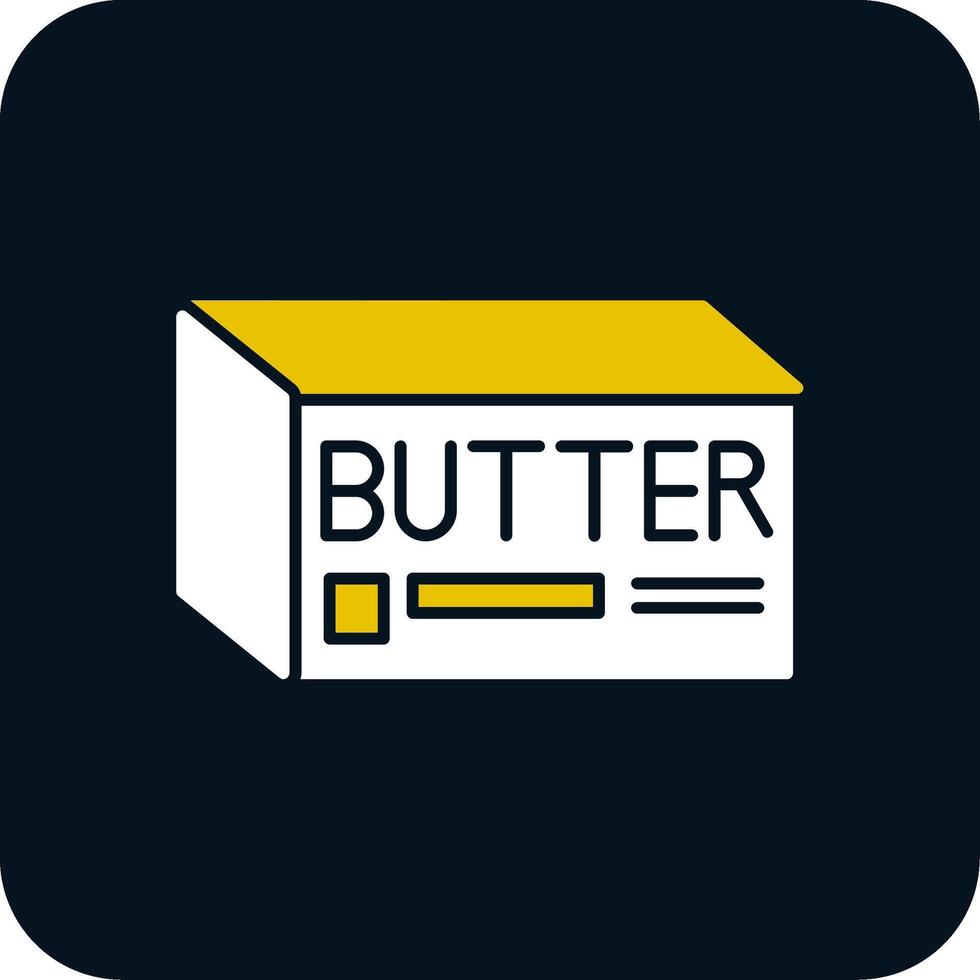 Butter Glyph Two Color Icon vector