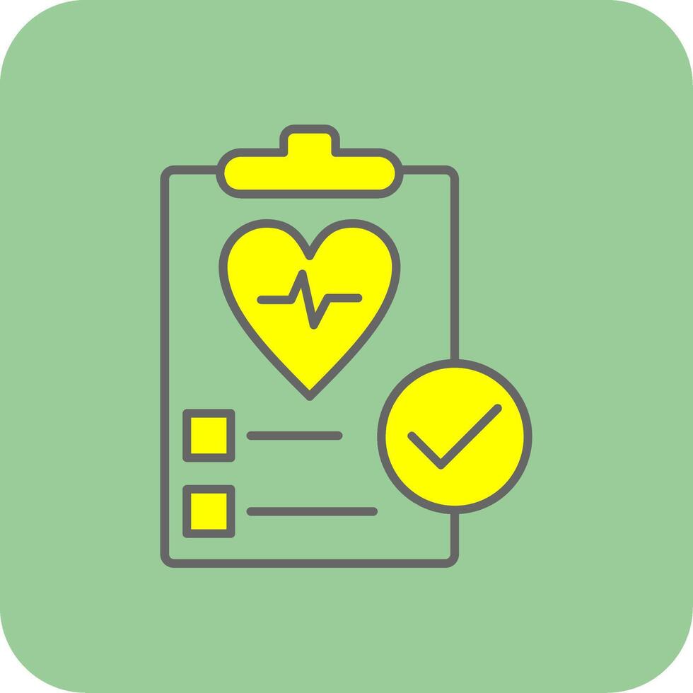 Health Check Filled Yellow Icon vector