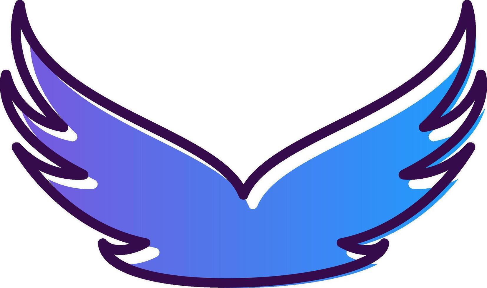 Wings Gradient Filled Icon vector