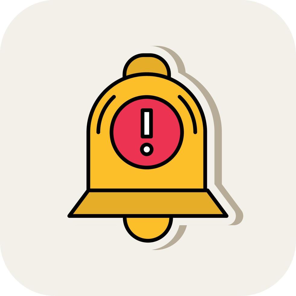 Notification Line Filled White Shadow Icon vector