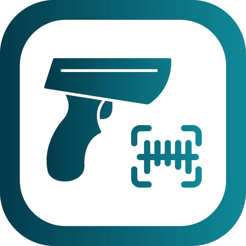 Barcode Scanner Glyph Gradient Round Corner Icon vector