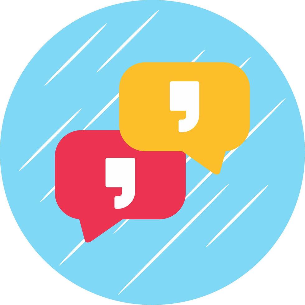 Quotation Flat Blue Circle Icon vector
