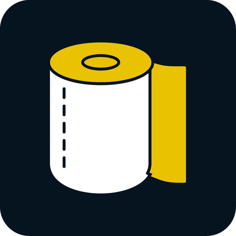 Toilet Roll Glyph Two Color Icon vector