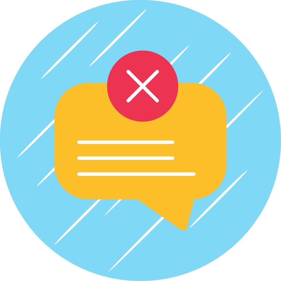 No Message Flat Blue Circle Icon vector