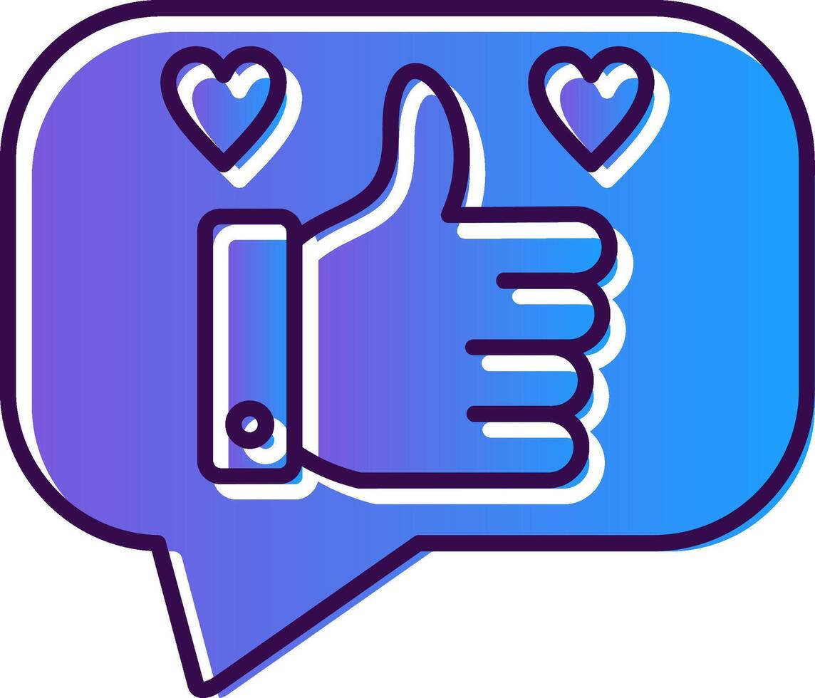 Favourite Gradient Filled Icon vector