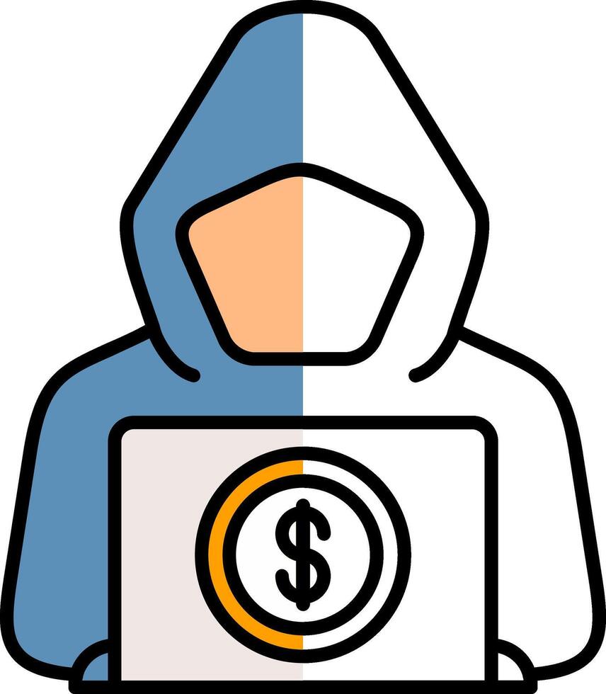 Money Laundering Filled Half Cut Icon vector