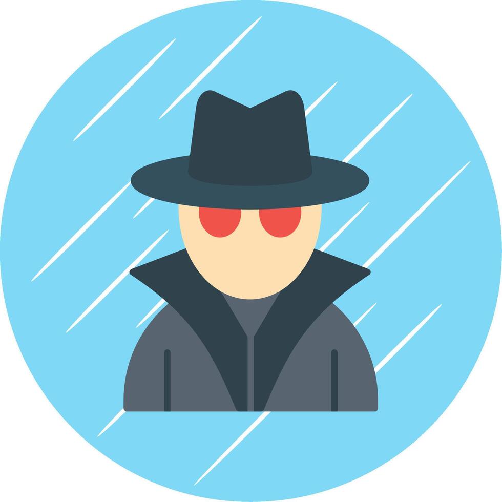 Criminal Flat Blue Circle Icon vector