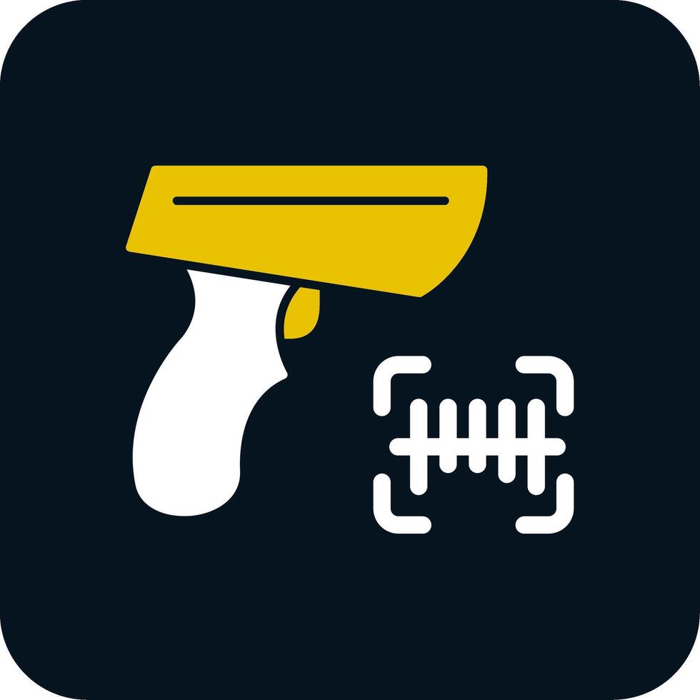 Barcode Scanner Glyph Two Color Icon vector