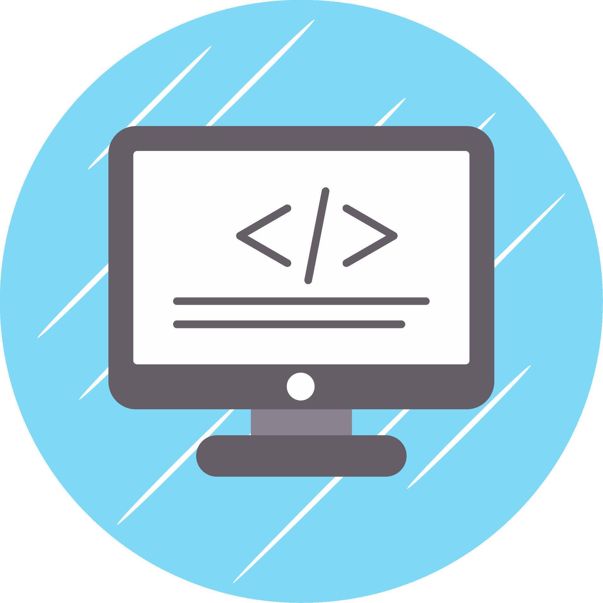 Programming Flat Blue Circle Icon 42749204 Vector Art at Vecteezy