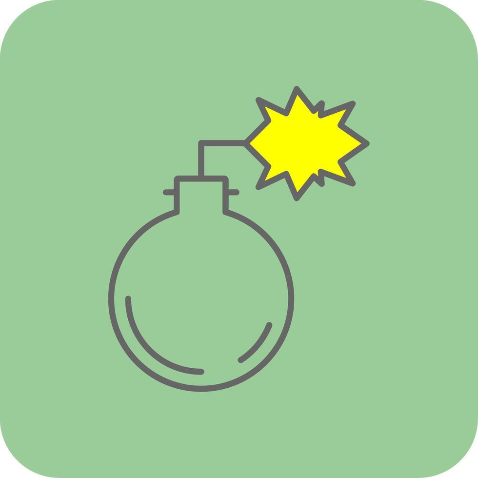 Bomb Filled Yellow Icon vector