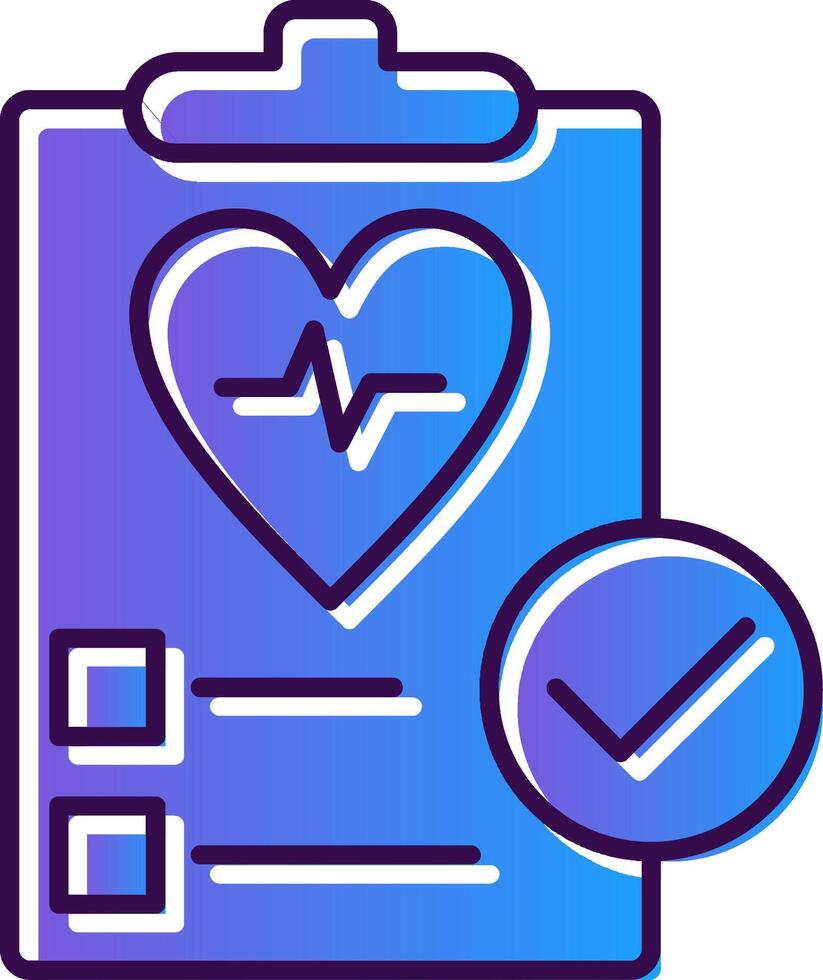 Health Check Gradient Filled Icon vector