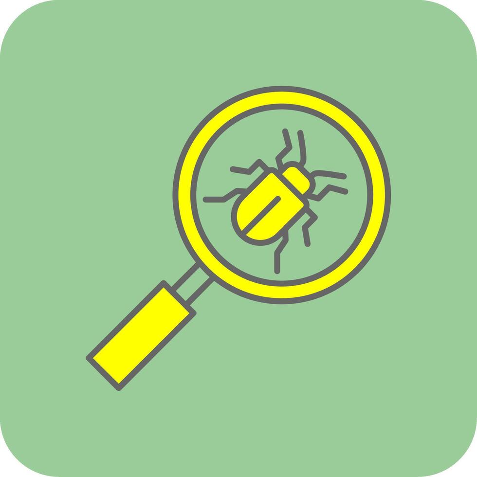 Search Filled Yellow Icon vector