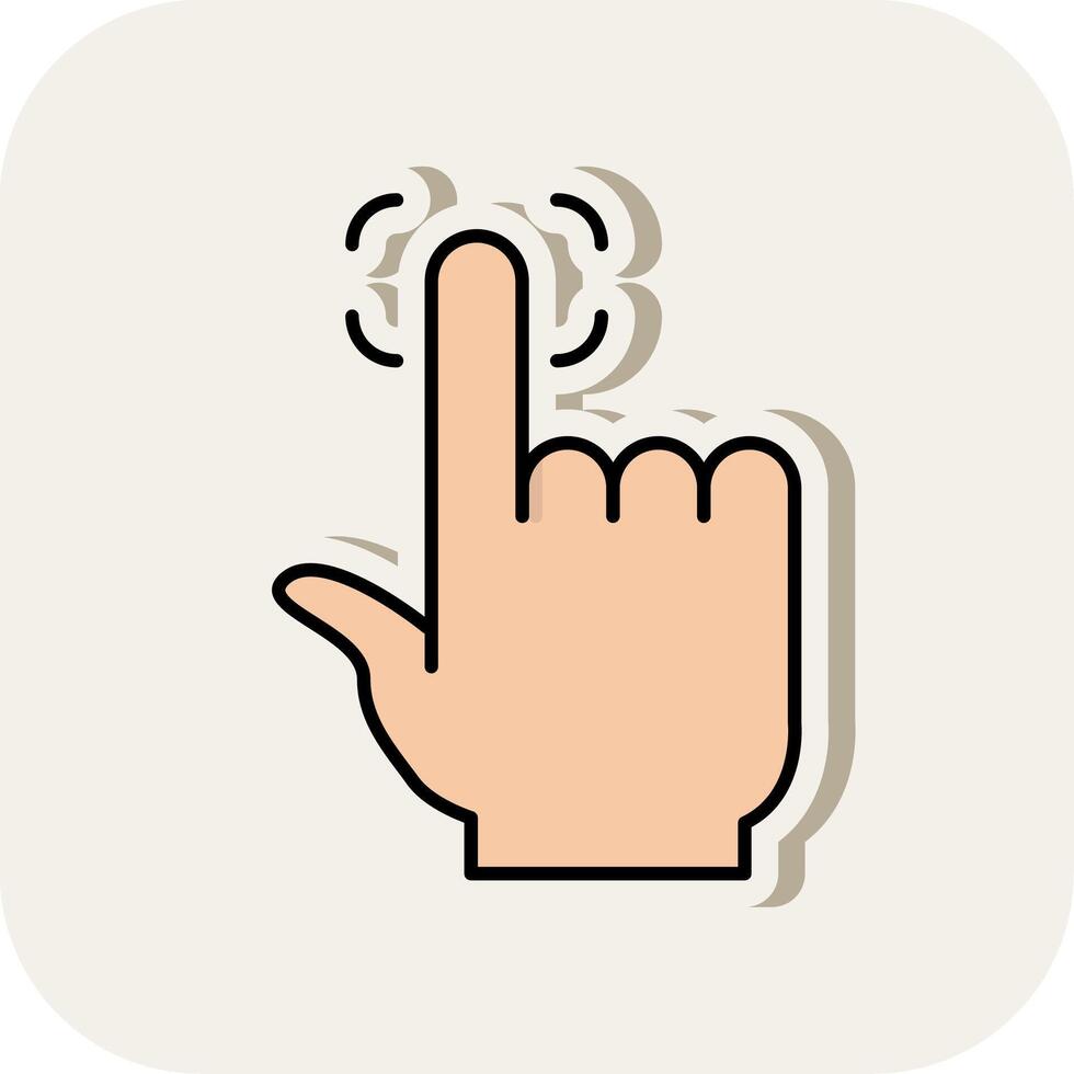 Finger Print Line Filled White Shadow Icon vector