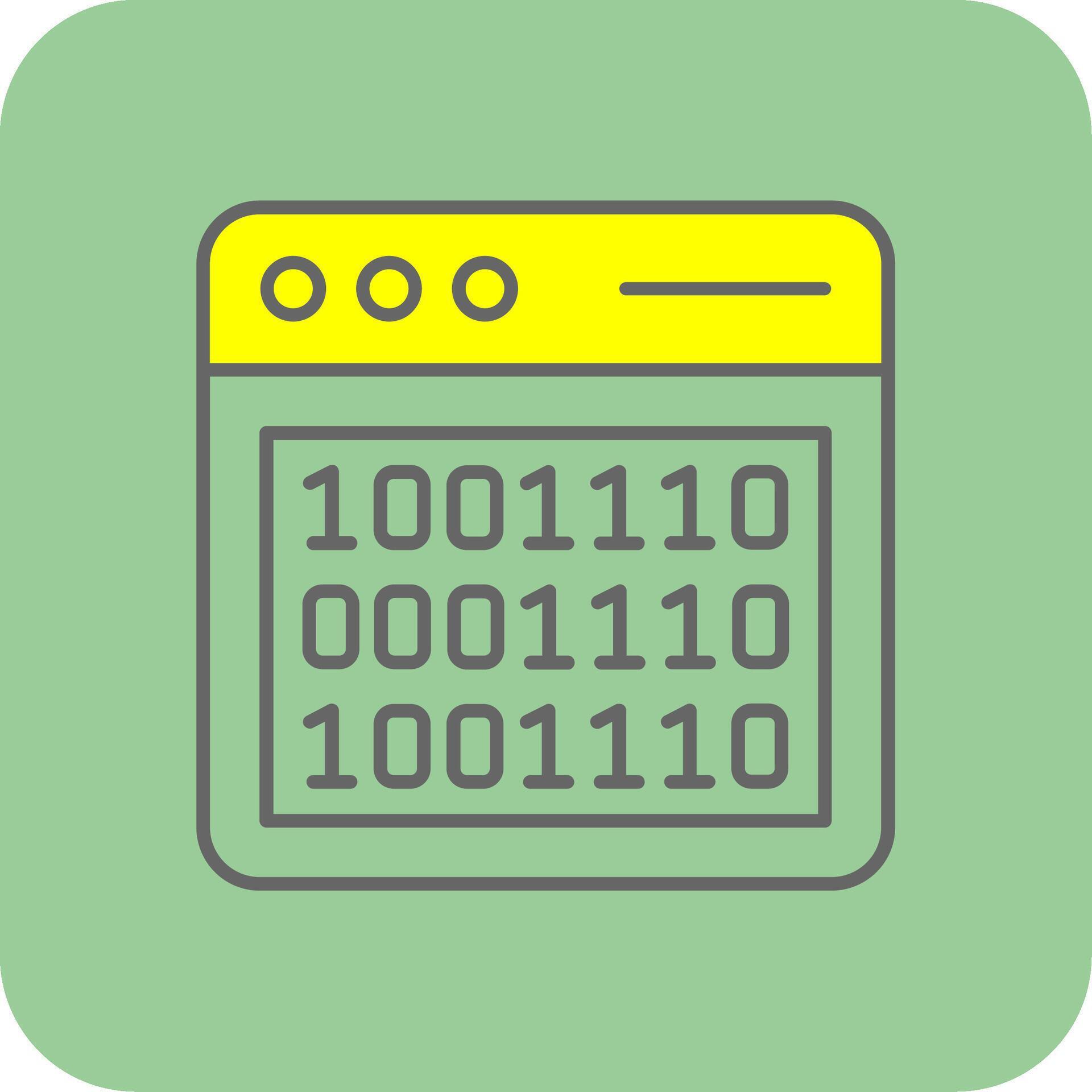 Binary Code Filled Yellow Icon 42749266 Vector Art at Vecteezy