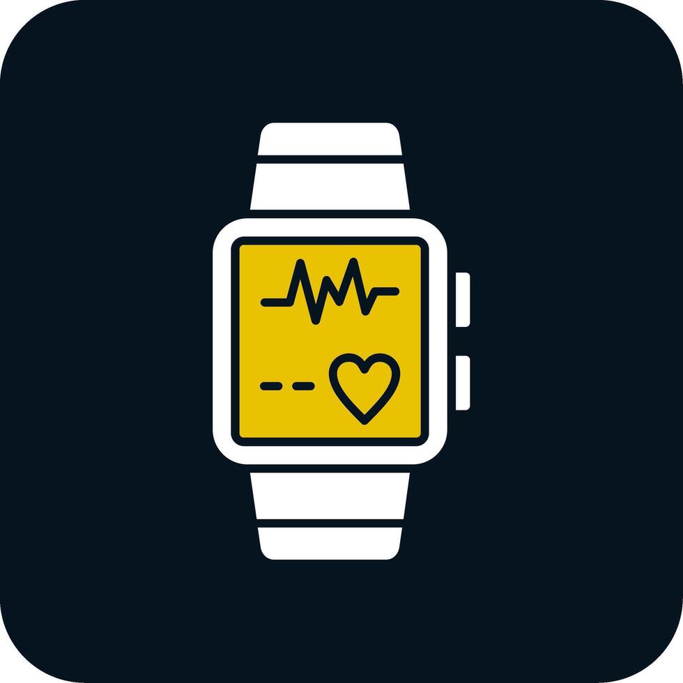Smart Watch Glyph Two Color Icon vector