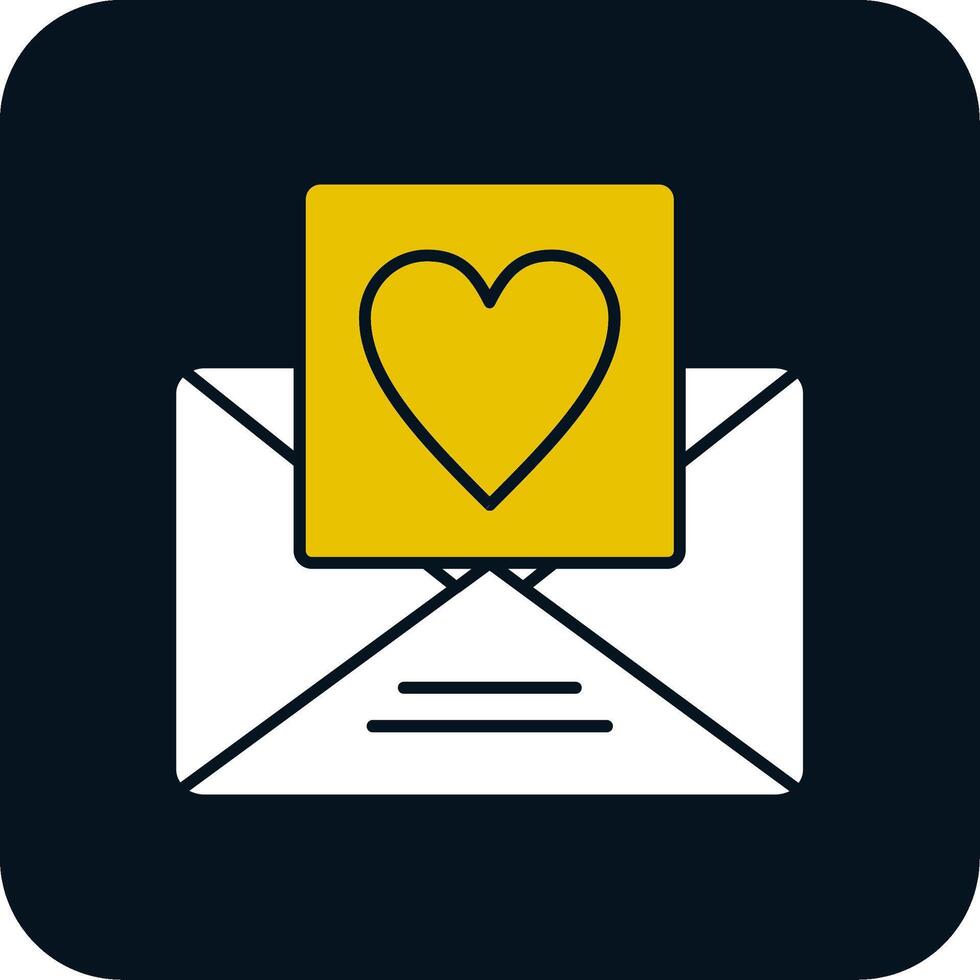 Love Message Glyph Two Color Icon vector
