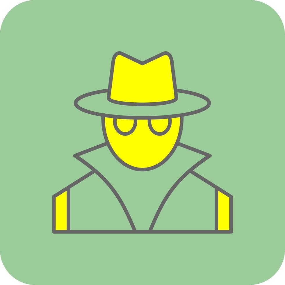 Spy Filled Yellow Icon vector