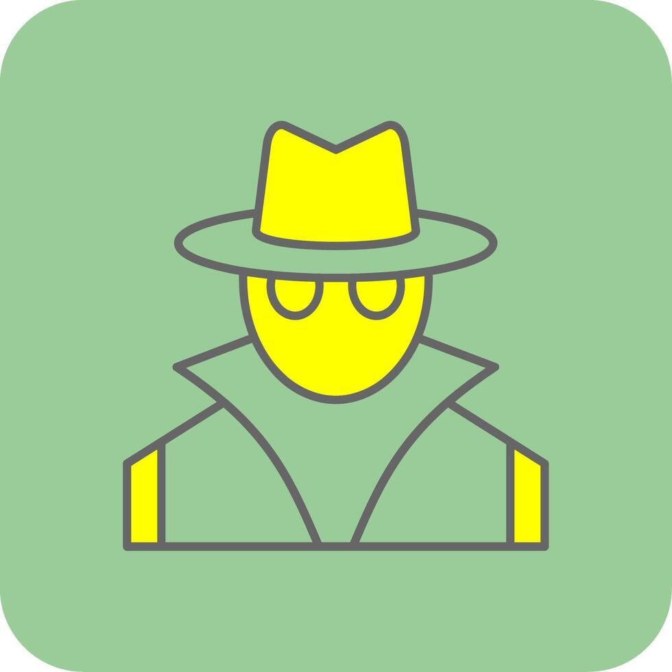 Spy Filled Yellow Icon vector