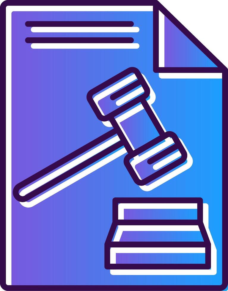 Law Gradient Filled Icon vector