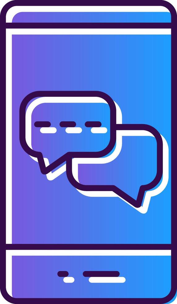 Messages Gradient Filled Icon vector