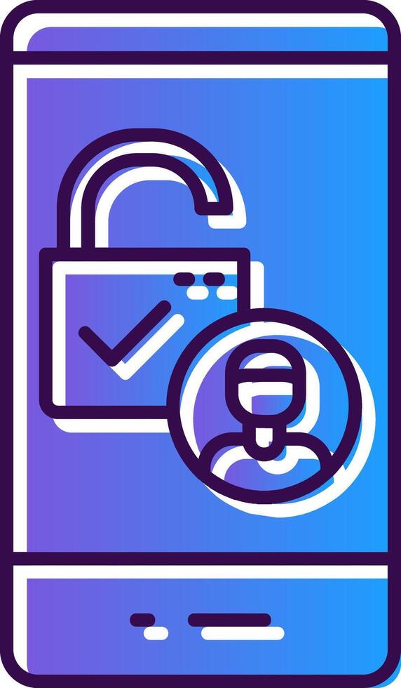 Access Gradient Filled Icon vector