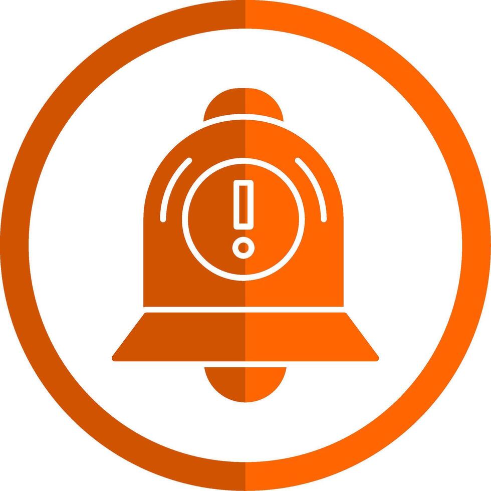 Notification Glyph Orange Circle Icon vector