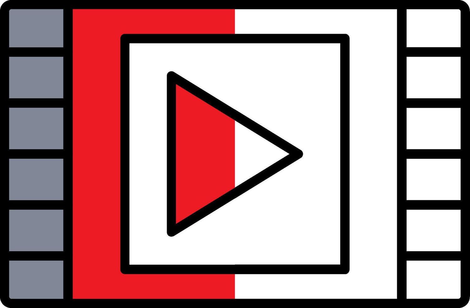 Filled Half Cut Icon vector